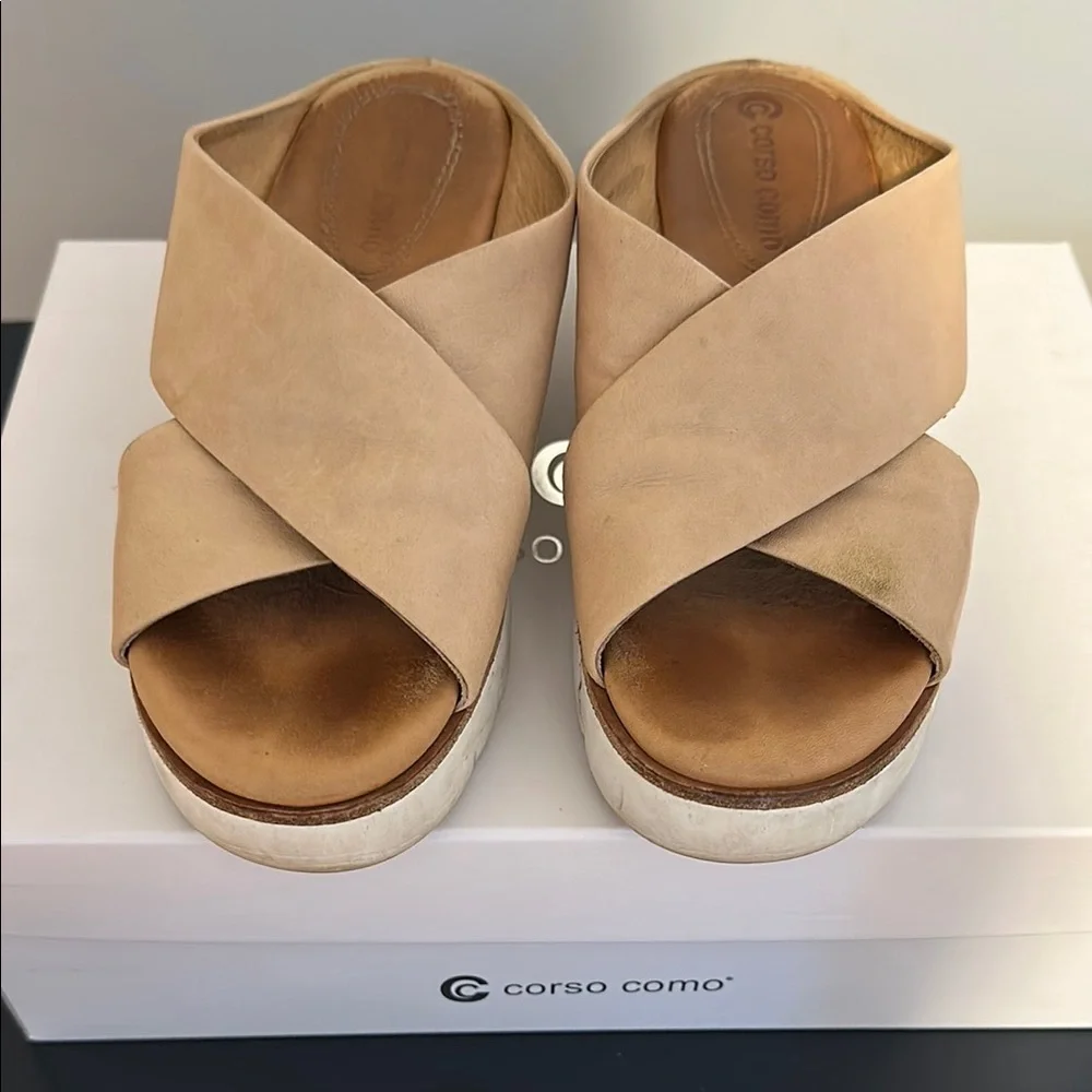 Corso Como Women's Cream Slide Sandals - Picture 3 of 6